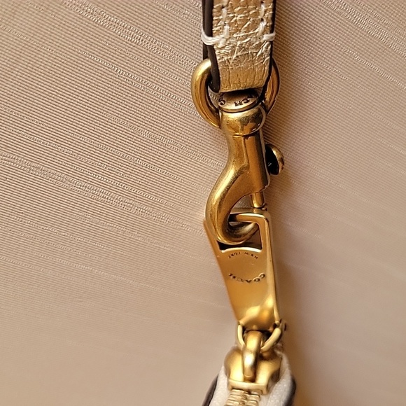 Coach Brown and Cream Wristlet - Picture 4 of 8